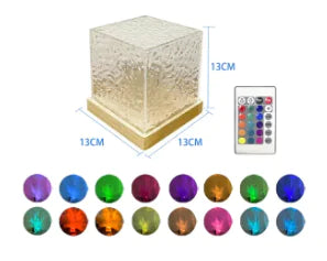 Dynamic Rotating Water Ripple Projector Night Light