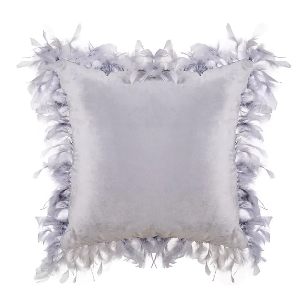 Velvet Feather Pillowcase for Home Use