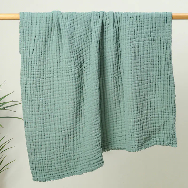 6-Layer Muslin Baby Blanket and Soft Bath Towel 105x105