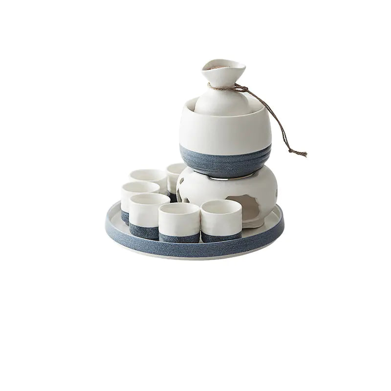 Japanese Style Ceramic Wine Set for Home Use