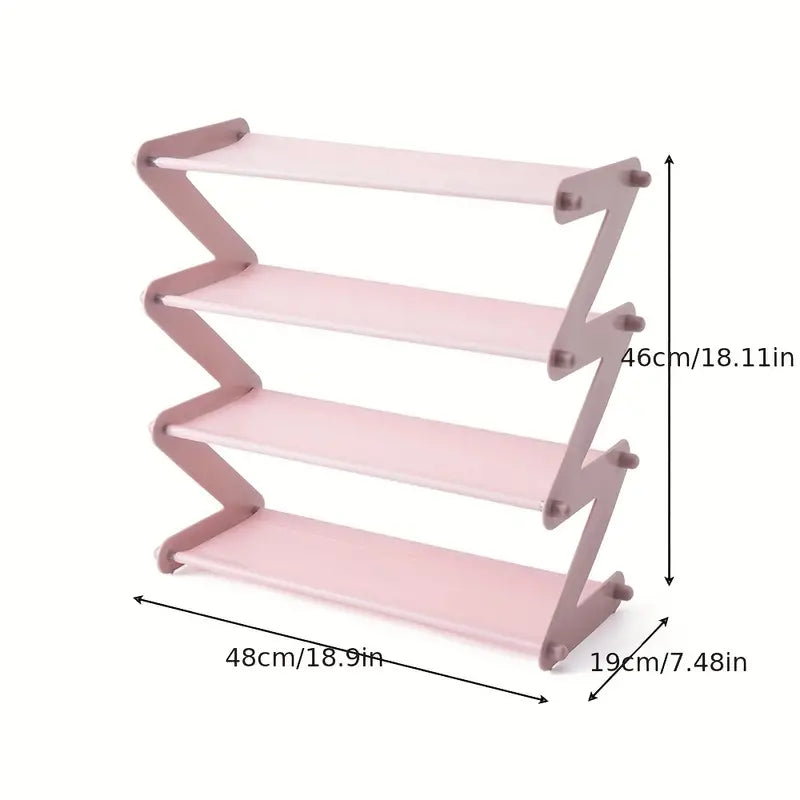 Adjustable DIY Shoe Rack for Hall Closet Storage Shelf
