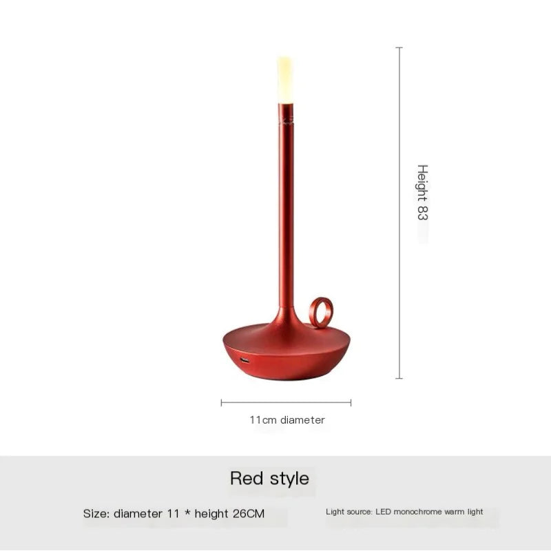 Modern Minimalist LED Vintage Candle Table Lamp
