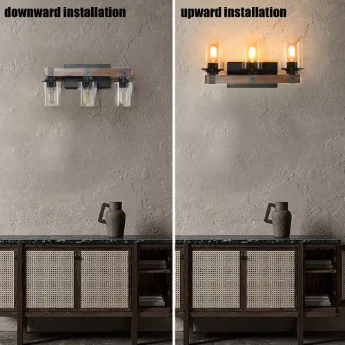 3 Lamps Farmhouse Dresser Lamps Rustic Bathroom Lamps Bathroom Wall Lamps - No Bulbs Unusable Platform - Temu