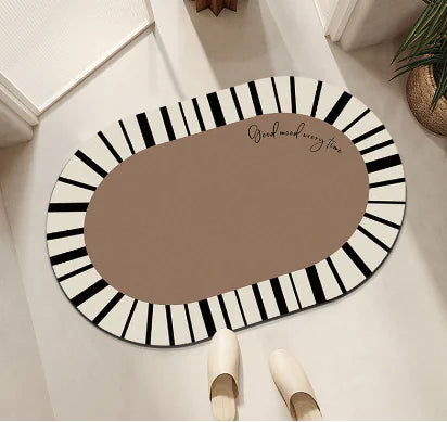 Cream Air Absorbent Non-Slip Bathroom Floor Mat