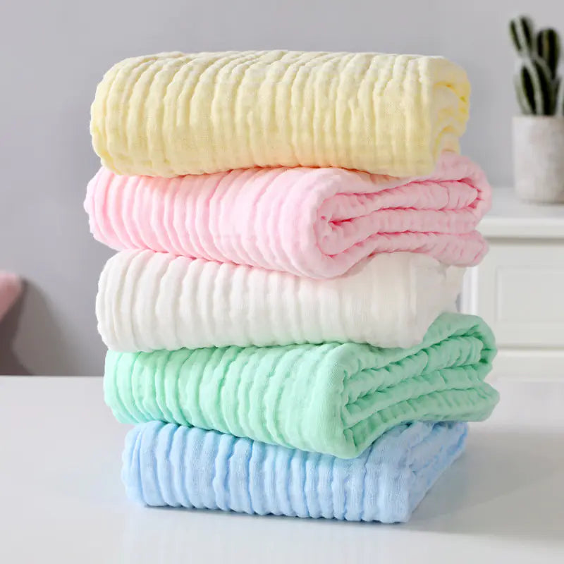 6-Layer Muslin Baby Blanket and Soft Bath Towel 105x105
