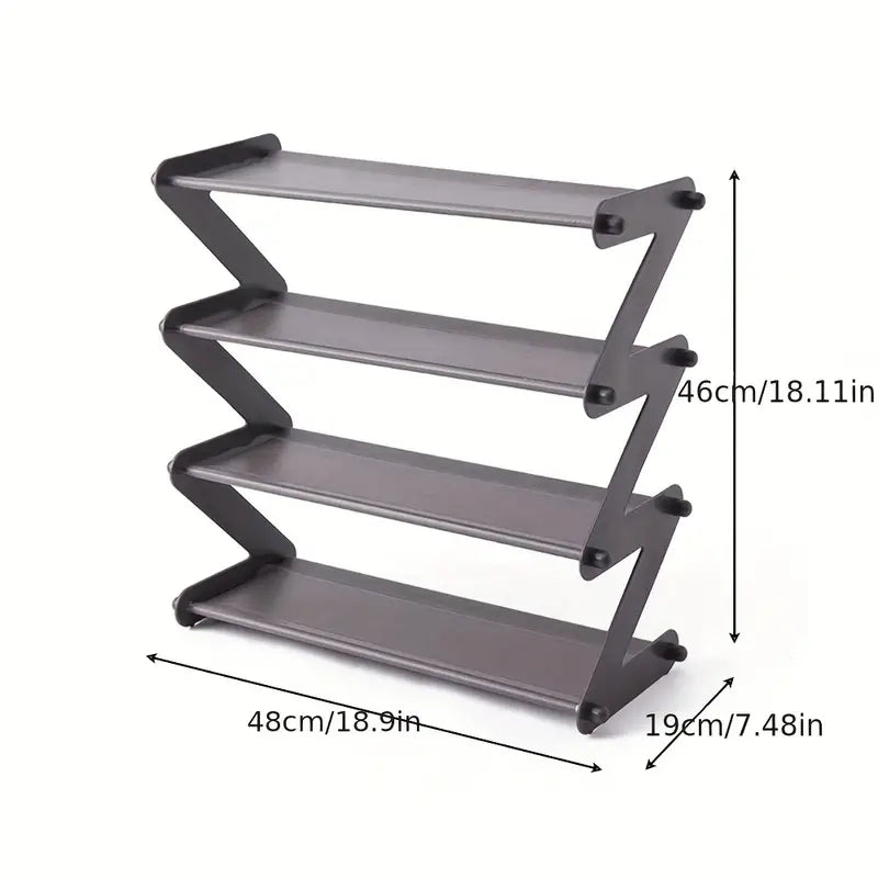 Adjustable DIY Shoe Rack for Hall Closet Storage Shelf