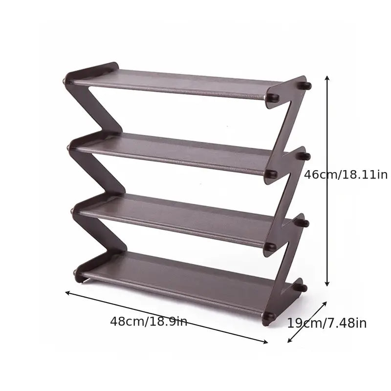 Adjustable DIY Shoe Rack for Hall Closet Storage Shelf
