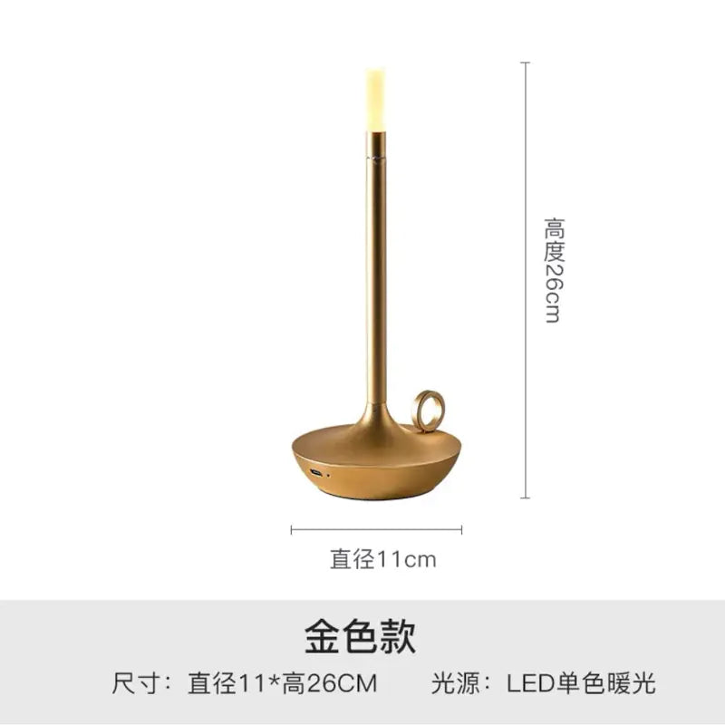 Modern Minimalist LED Vintage Candle Table Lamp