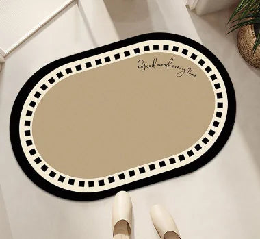Cream Air Absorbent Non-Slip Bathroom Floor Mat