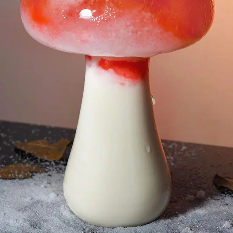 Cute Mushroom Cocktail Glass Cup with Straw for Drinks