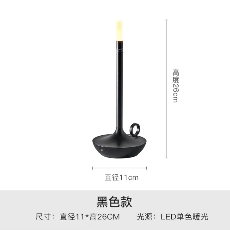 Modern Minimalist LED Vintage Candle Table Lamp