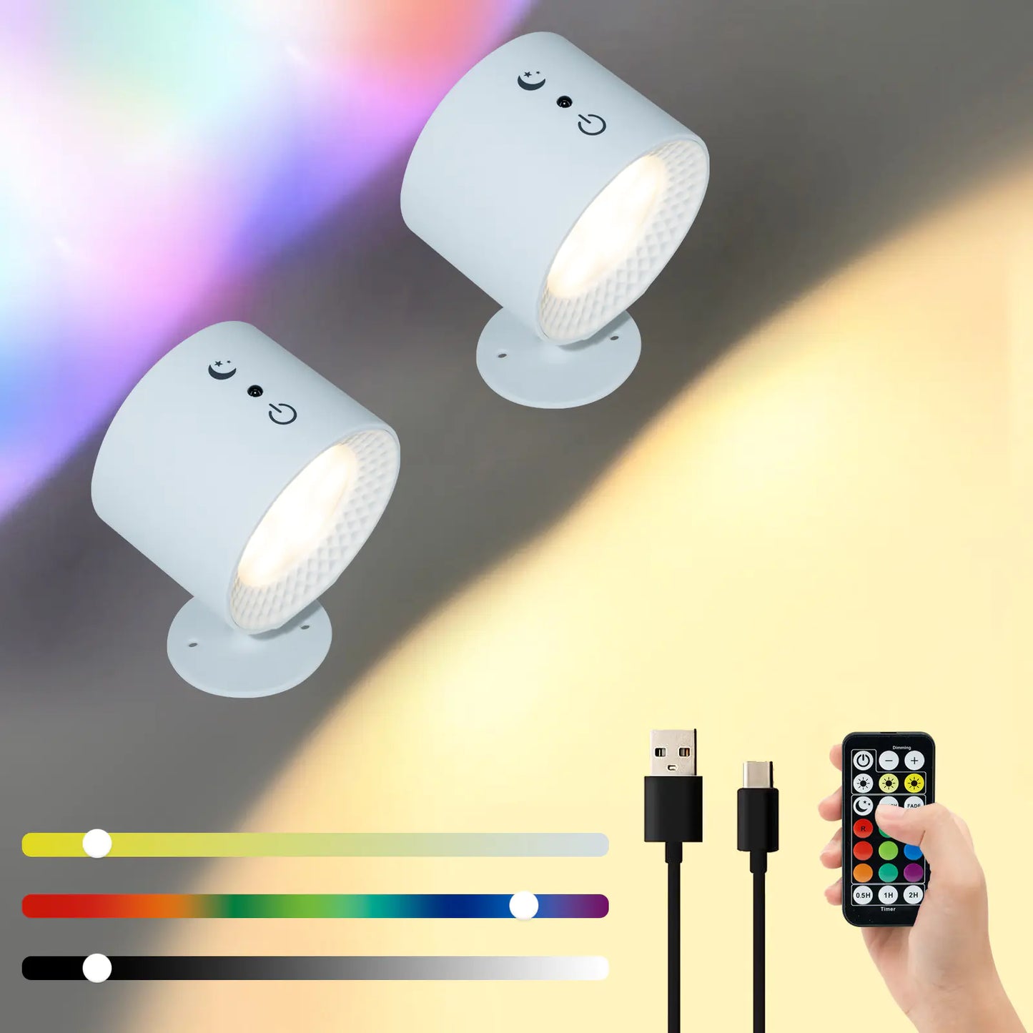 2023 Smart Magnetic Wall Light with USB Rechargeable