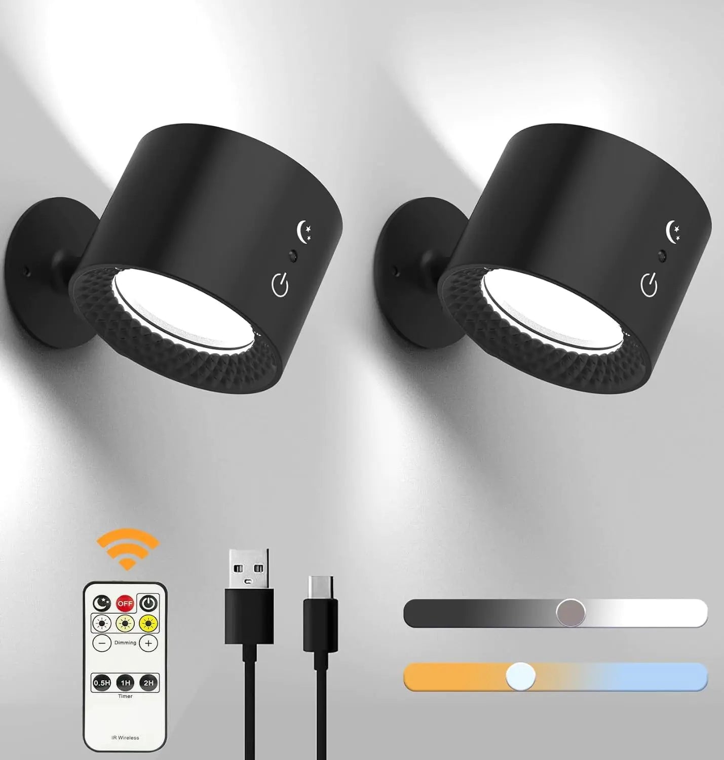 2023 Smart Magnetic Wall Light with USB Rechargeable