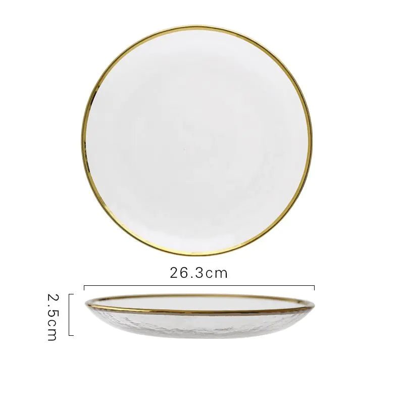 Phnom Penh Glass Plates for Steak and Western Food