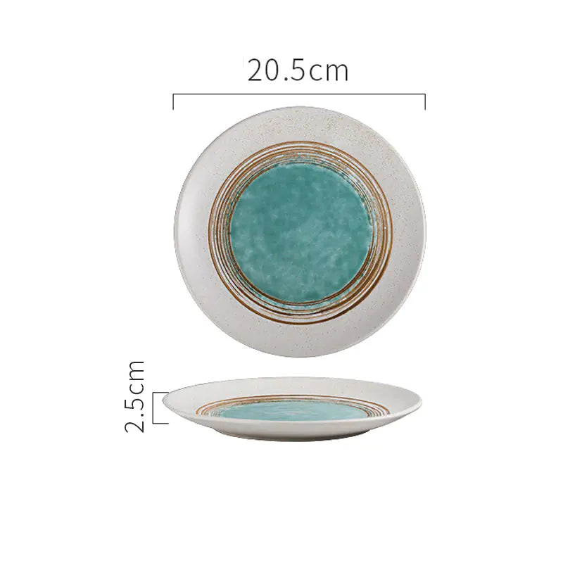 Japanese Ceramic Creative Steak Plate for Household Use