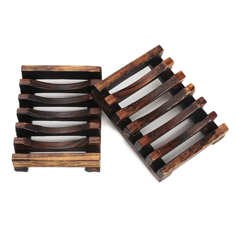 Creative Wooden Soap Dish and Holder for Bathroom