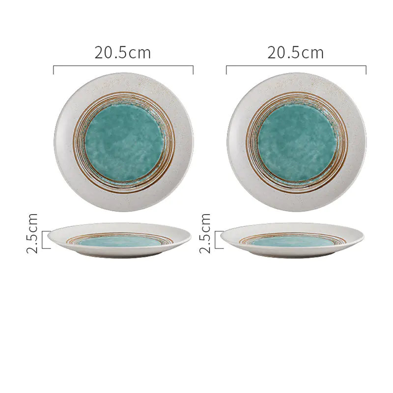 Japanese Ceramic Creative Steak Plate for Household Use