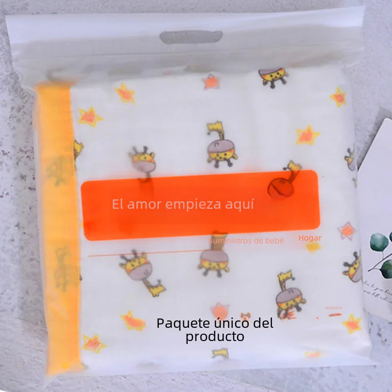 6-Layer Muslin Baby Blanket and Soft Bath Towel 105x105
