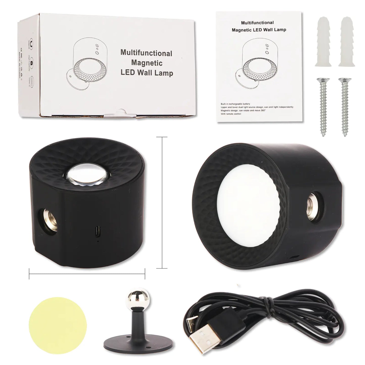 2023 Smart Magnetic Wall Light with USB Rechargeable