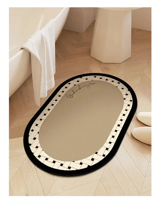 Cream Air Absorbent Non-Slip Bathroom Floor Mat