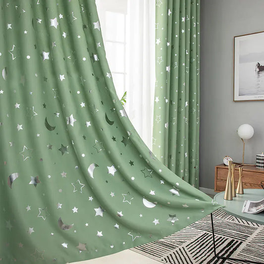 2021 Star and Moon Blackout Curtains for Home Decor