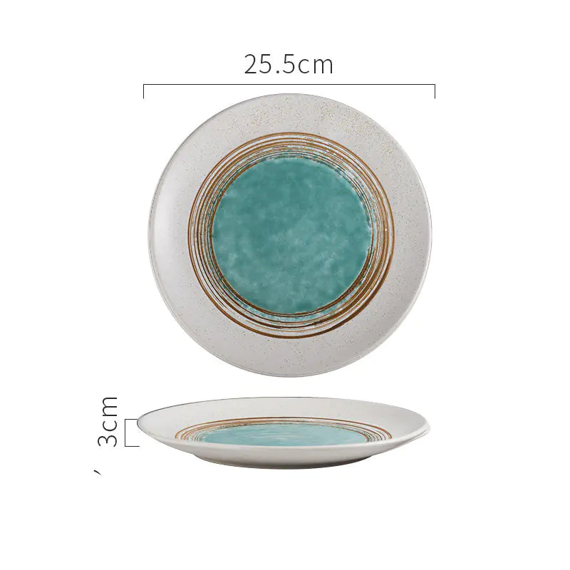Japanese Ceramic Creative Steak Plate for Household Use