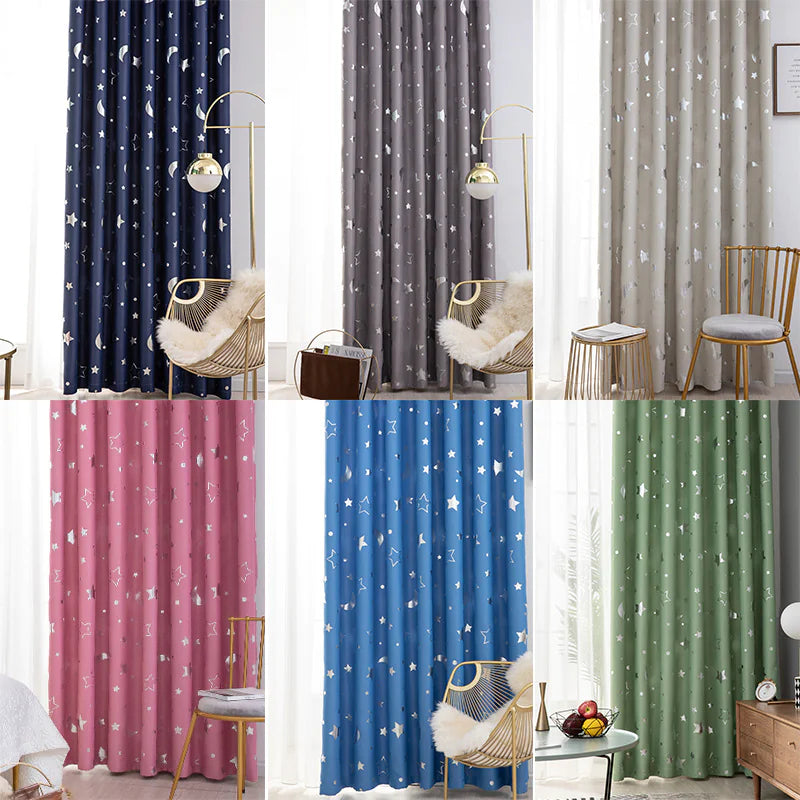 2021 Star and Moon Blackout Curtains for Home Decor