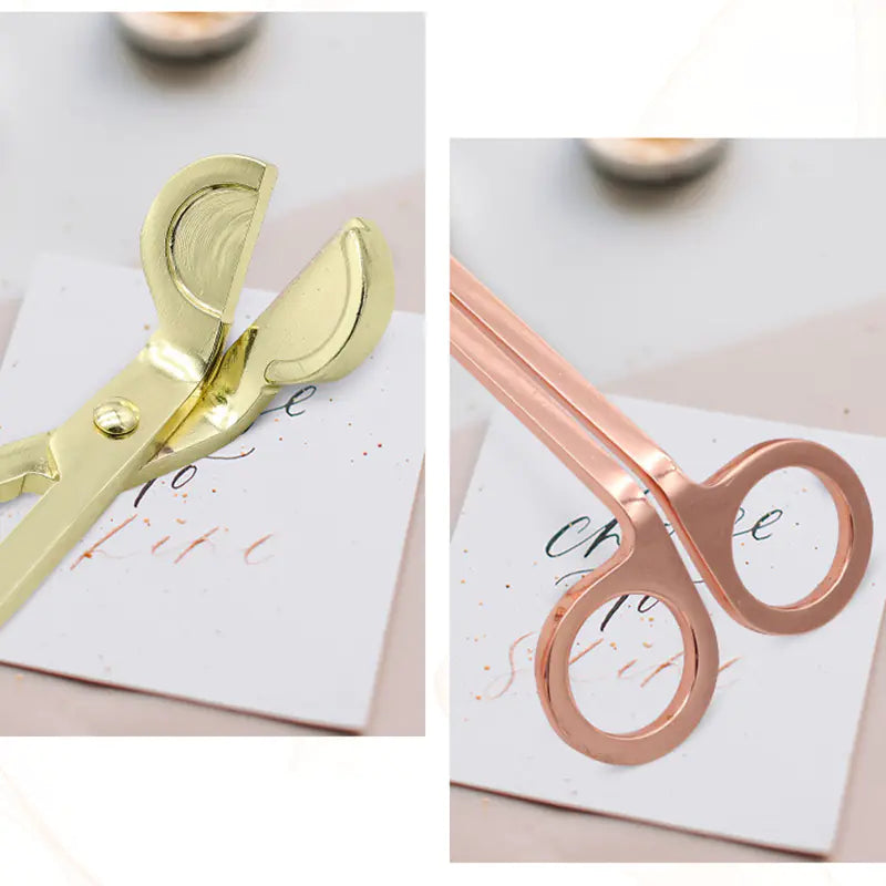 Gold Stainless Steel Candle Snuffer and Wick Trimmer