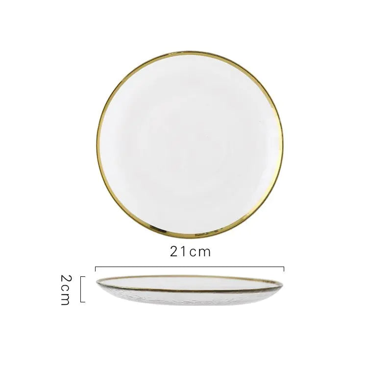 Phnom Penh Glass Plates for Steak and Western Food