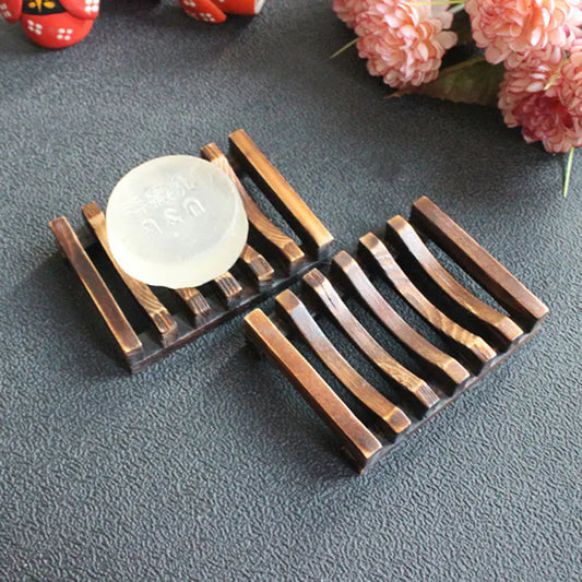 Creative Wooden Soap Dish and Holder for Bathroom