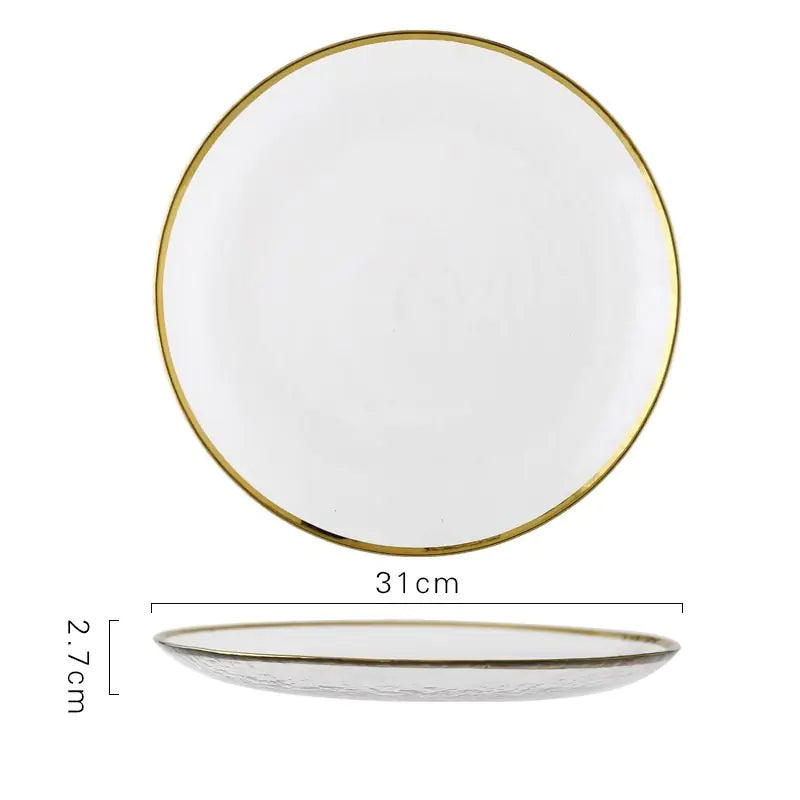 Phnom Penh Glass Plates for Steak and Western Food