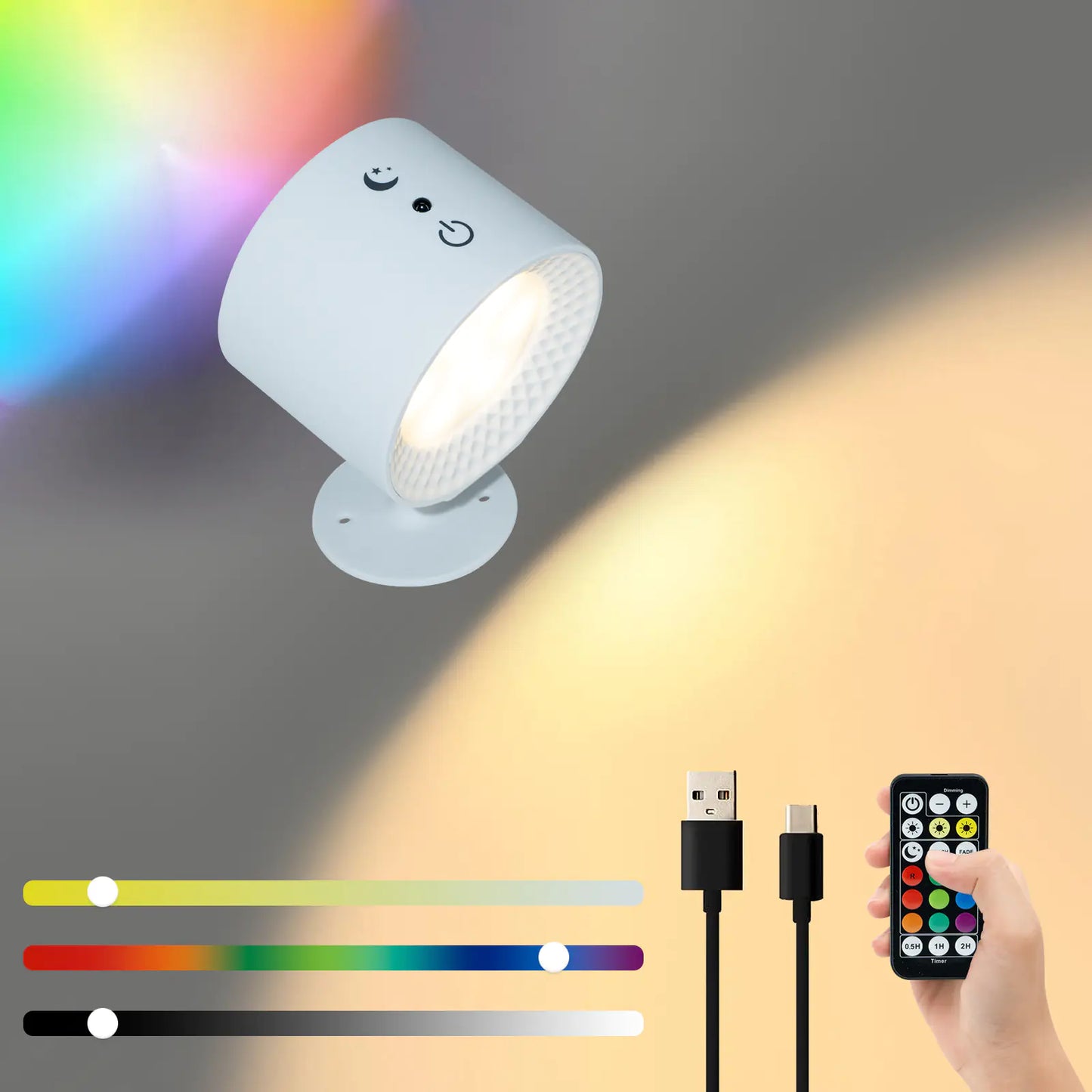 2023 Smart Magnetic Wall Light with USB Rechargeable