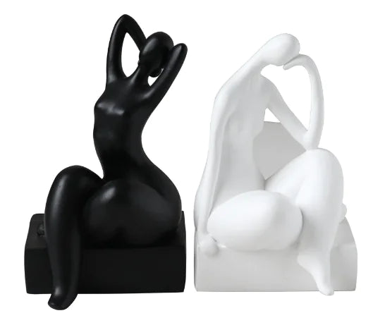 Resin Figurine - Minimalist Modern Bookend (One Piece)