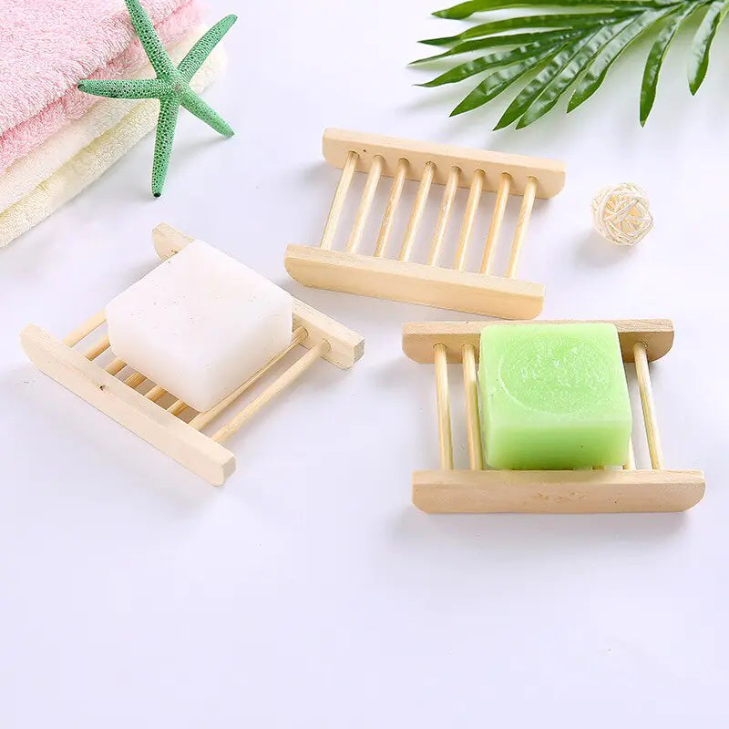 Creative Wooden Soap Dish and Holder for Bathroom